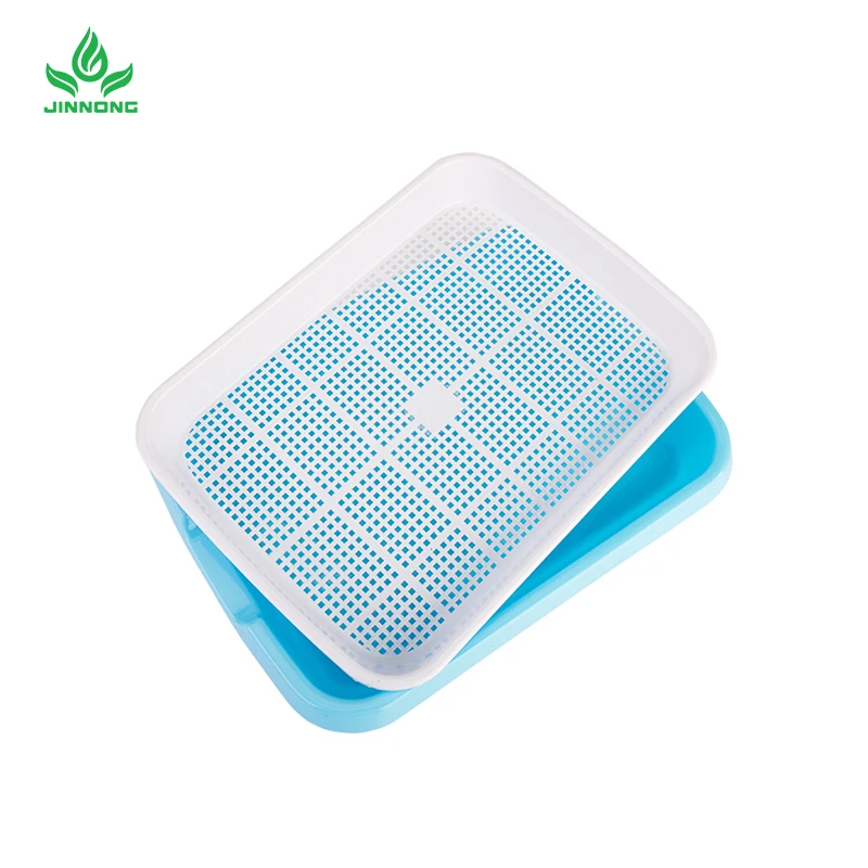Green double layer sprouts plastic seed tray PP seedling growth tray