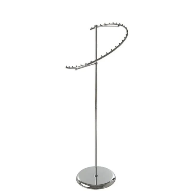 
European style clothing rack for sale round spiral clothing display rack 29 retaining studs chrome finish hotselling online shop 