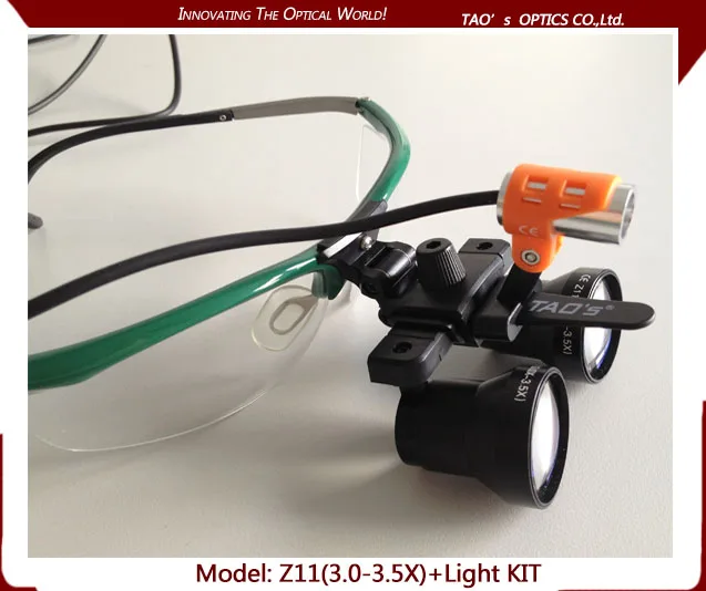 
Z11 Dental 3.0-3.5X Surgical Binocular Medical Loupe With LED Head Light Lamp Dental Loupes 