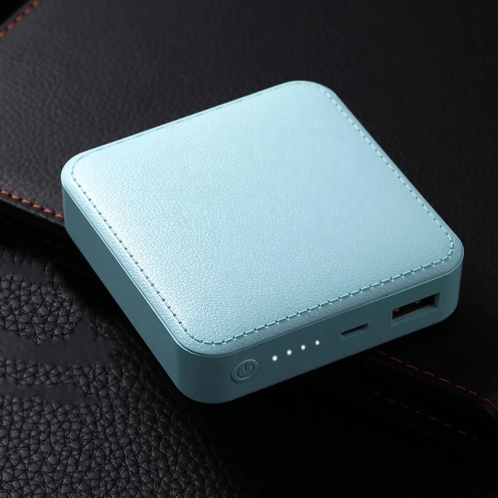 
Factory Square Leather Portable Mini Power Bank 10000mah for Iphone 7 8 X XS 