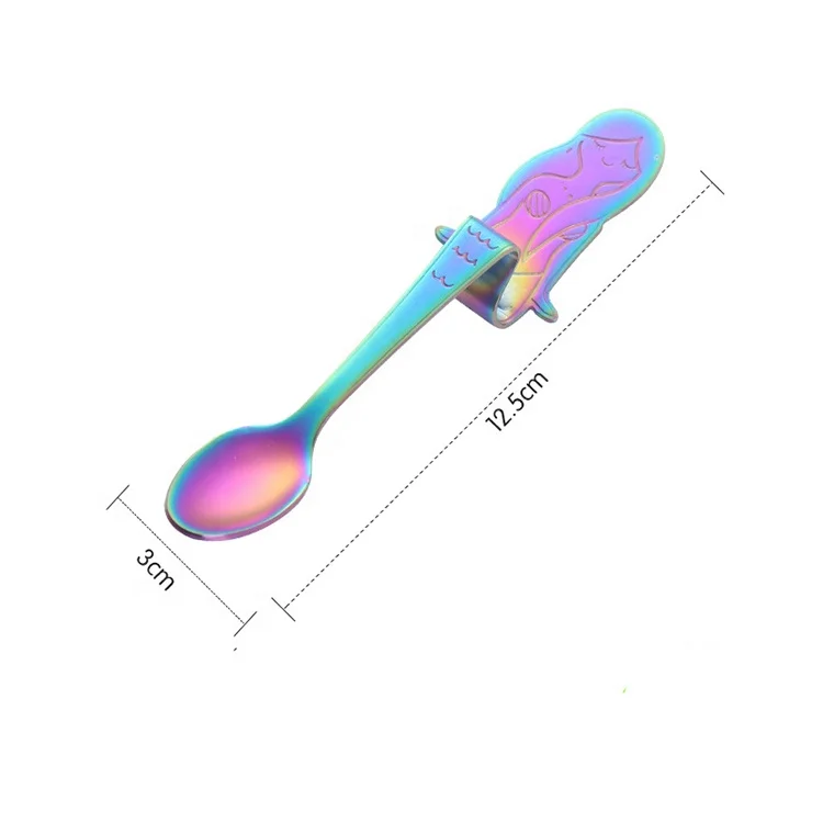 Mermaid Coffee Spoon Curved Stainless Steel hanging spoon