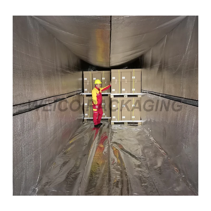 Aluminum foil woven insulated container liner thermal blanket for temperature-sensitive cargoes shipping