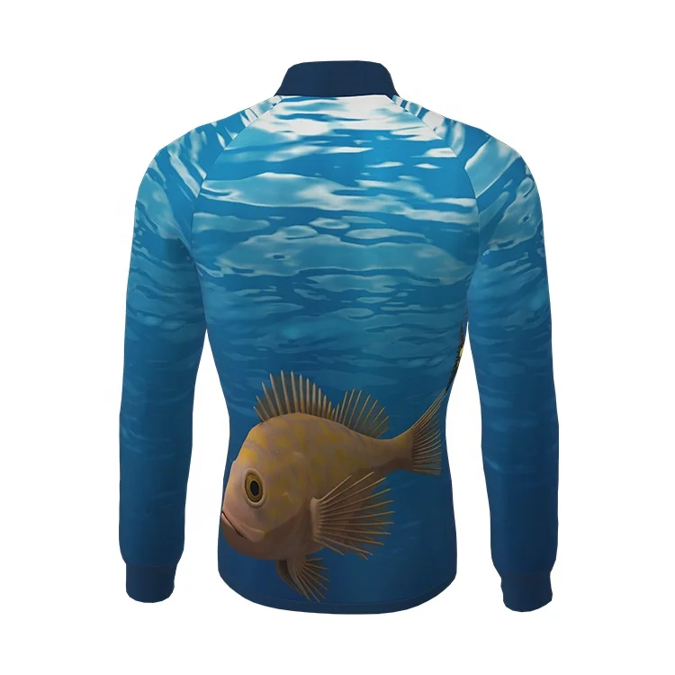 Full Sublimation Fishing T-Shirt Wholesale Sport Jerseys Custom Men Long Sleeve Fishing Wear