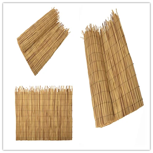 Artificial Garden Decor Plastic PP Fiber Reed Shape Fence