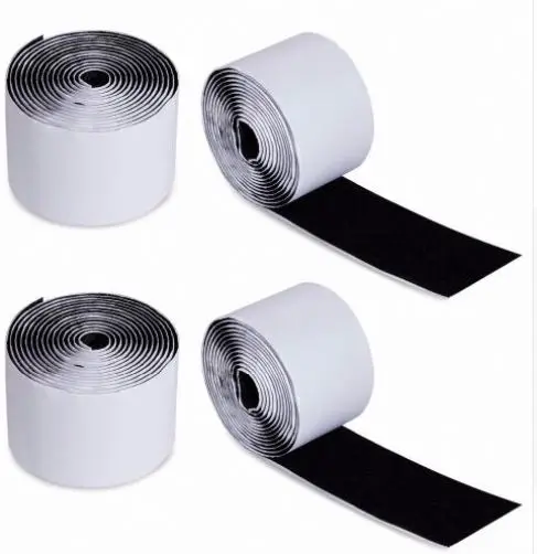 Заводская лента с крючком и петлей, клейкий черный ремешок