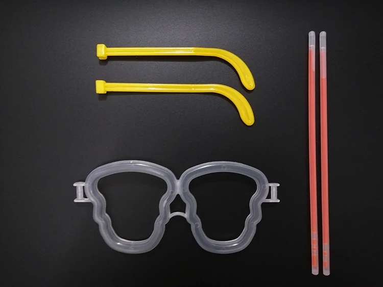 
Halloween skeleton yellow mix color glowing glasses glow stick eyeglass for party event 