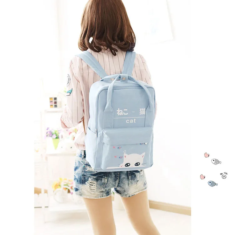 Girl canvas style japanese school bag student,casual hight school student bag style boy,soft fabric new student bag backpack
