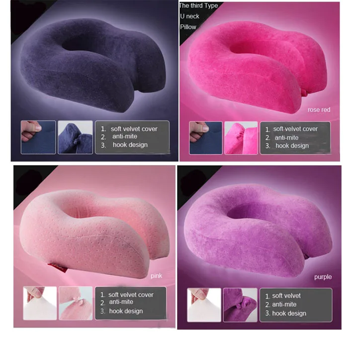 Personalized travel neck pillow with logo pocket and button