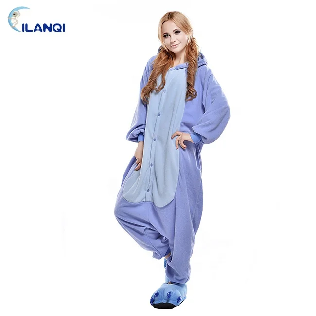 
Cosplay Cartoon Costume Blue Stitch Oneise Halloween Animal Adult Pajamas 