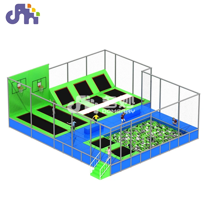 Китайский производитель большого размера дети использовали крытая площадка оборудование Батутный парк