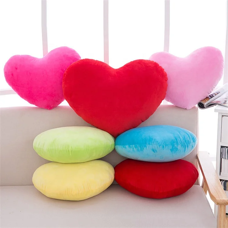 Custom Rose Velvet  Heart Shaped Cushion Pillow Plush Valentine Gift Pillow