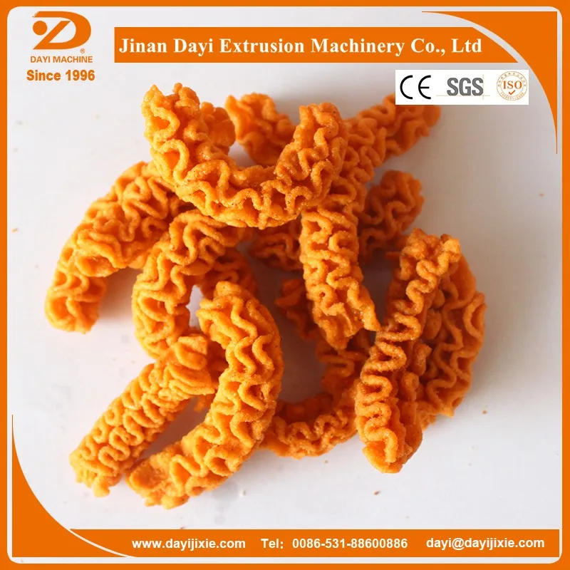 Pizza Rolls Crispy Shell Processing Line Fried Snack Food Wheat Flour Bugles Chips Making Machine