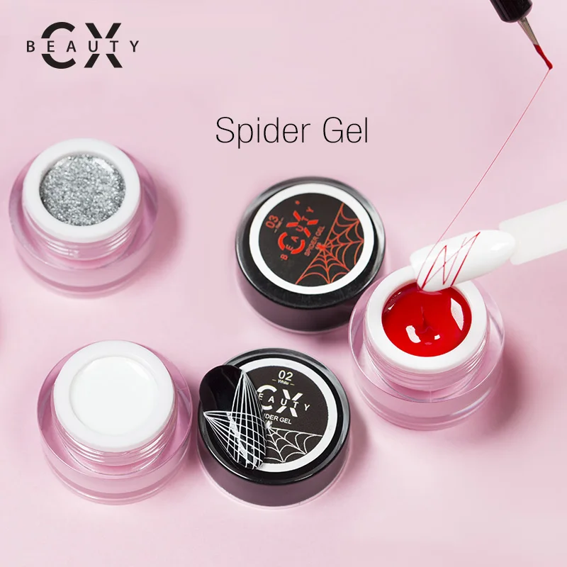 Caixuan Dotting Pulling Line Gel 8ml elastic stretching uv gel painting line drawing nail art glue spider gel