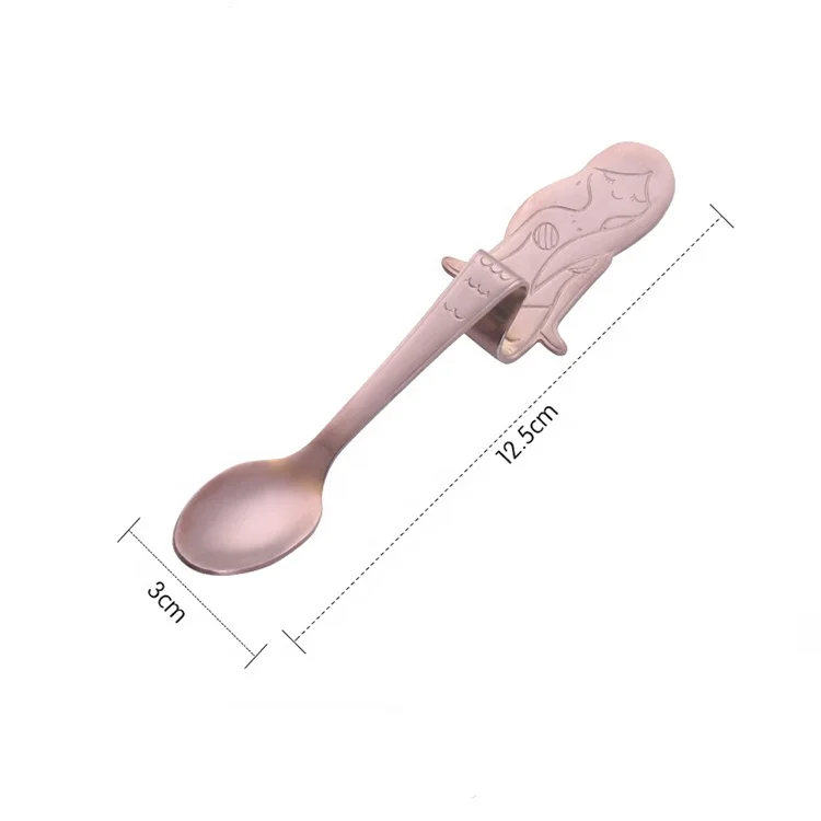 Mermaid Coffee Spoon Curved Stainless Steel hanging spoon
