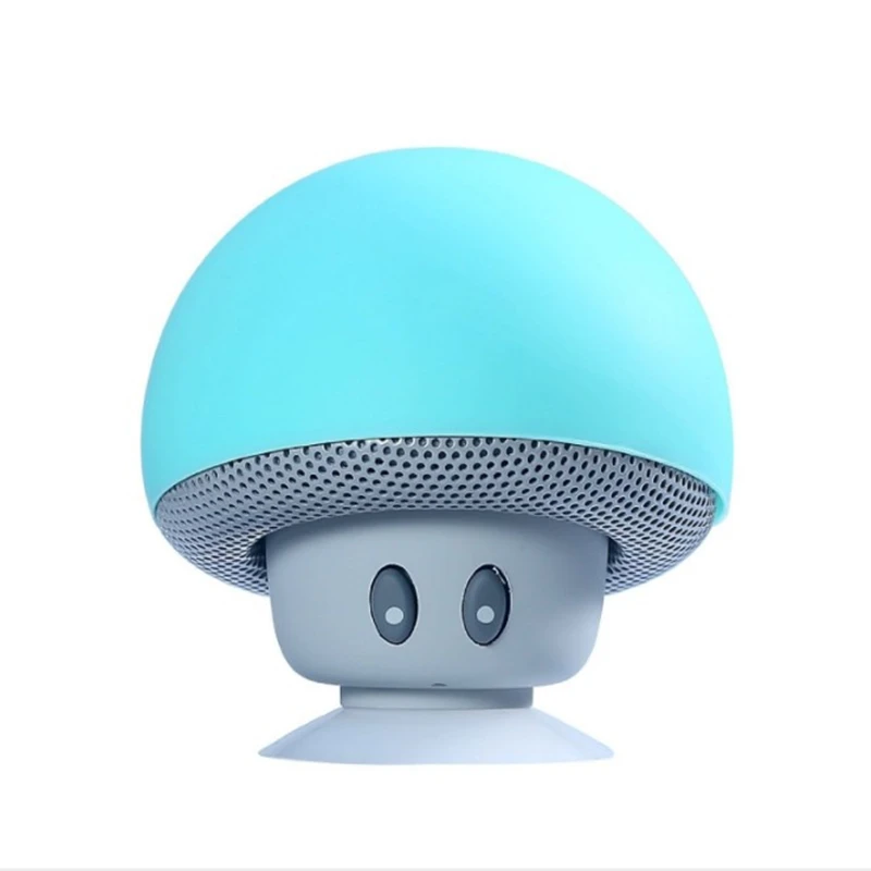 Cartoon mini bt speaker creative portable desktop phone bracket wireless speaker mushroom head Blue tooth audio
