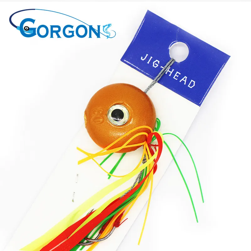 Gorgons high quality handmade 40g 60g 80g 100g 120g tai rubber slider snapper lure jig slider fishing lure snapper jig