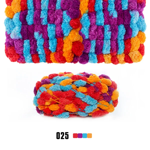 Charmkey best selling fancy pompom yarn for hand knitting