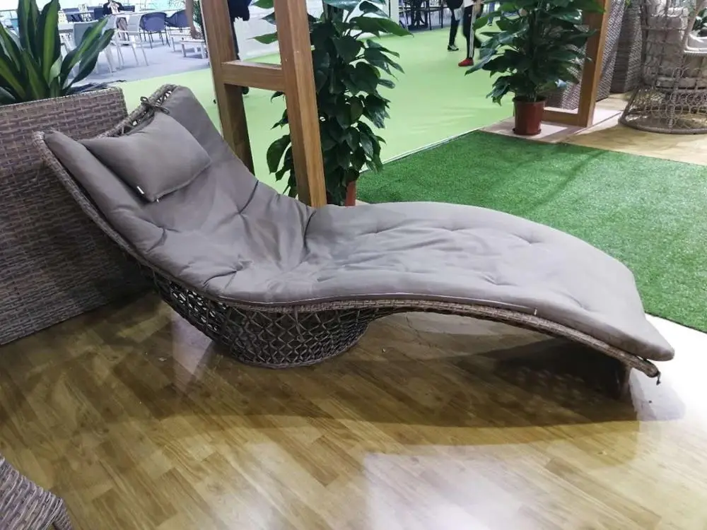 Шезлонг для отеля, Пляжная уличная мебель, шезлонг из ротанга общего назначения