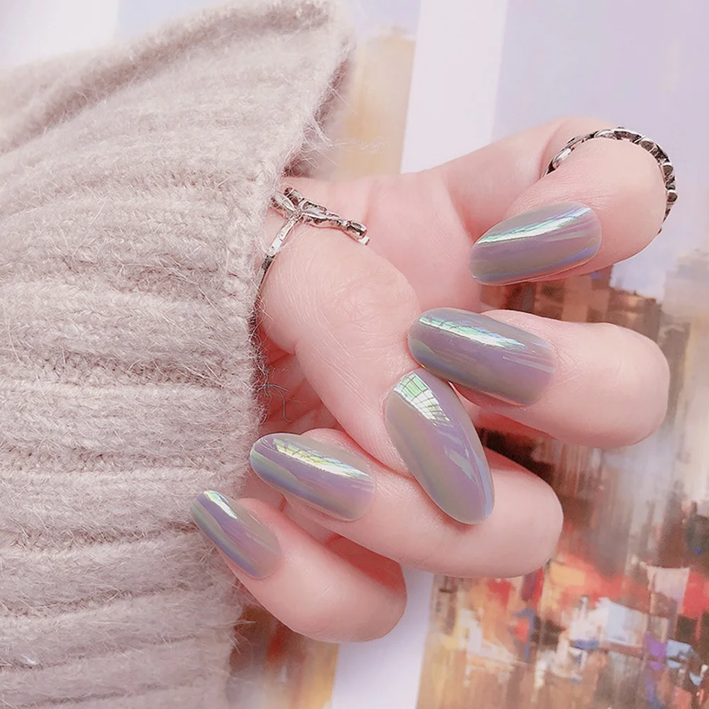 Профессиональные украшения красоты ногтей клей пользовательские DIY зеркало ногтей стикер