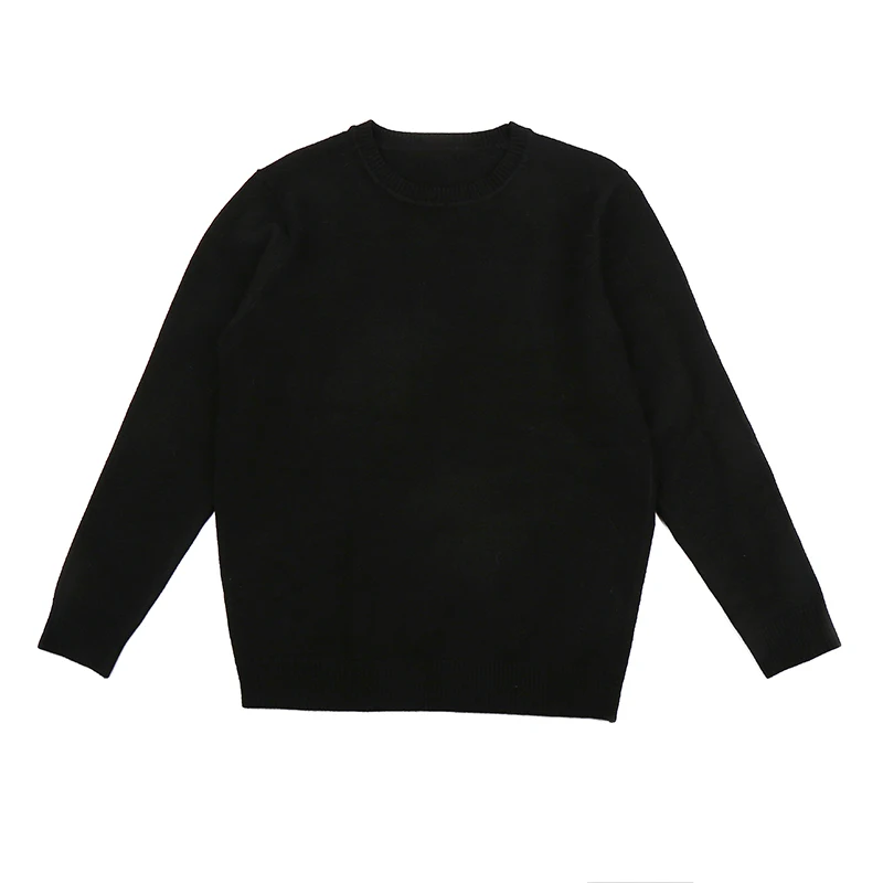 Женский модный однотонный шерстяной свитер, чистый Женский кашемировый свитер с круглым вырезом