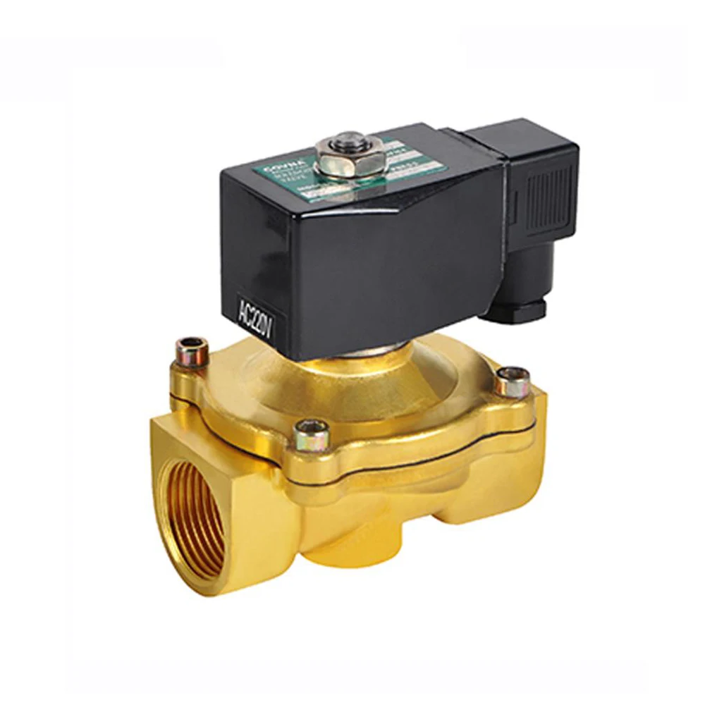 
COVNA DN40 1.5 inch 2 Way 24VDC Normally Closed Brass Low Pressure Air Solenoid Valve 