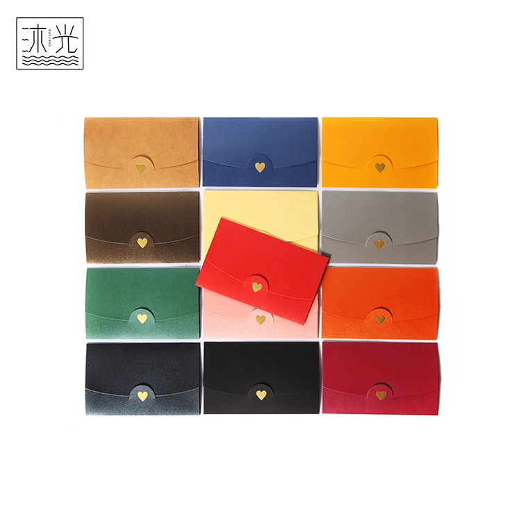 New Style Beautiful Pearl Paper Heart Decoration Mini Envelopes For Invitation Cards