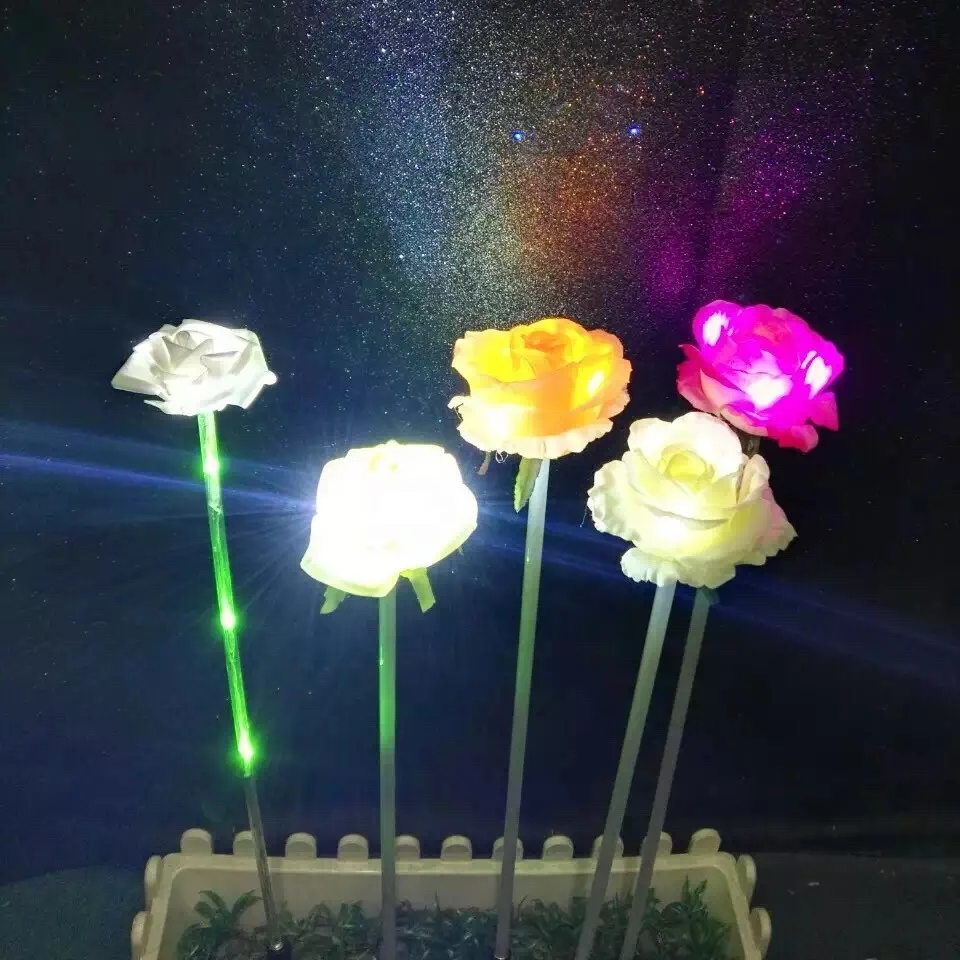 Promotional Wedding favor Garland outdoor decoration colorful plastic led Rose Flower