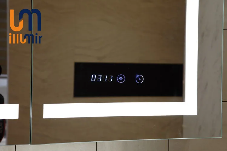 Modern Fashion Wall Mount Illuminated Lighted LED Bathroom Mirrored Medicine Mirror Cabinet