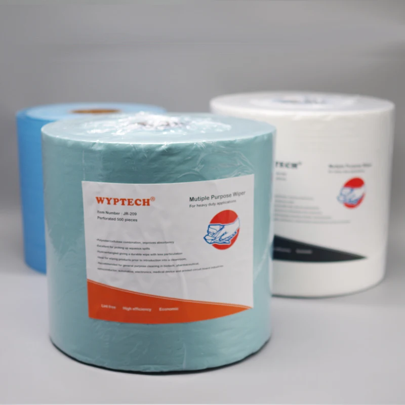 30% полипропилен, 70% целлюлоза, нетканые Промышленные салфетки в большом Рулоне