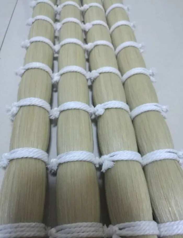
75cm-80cm Mongolian Horse Tail Hair Natural Violin Bow Hair 