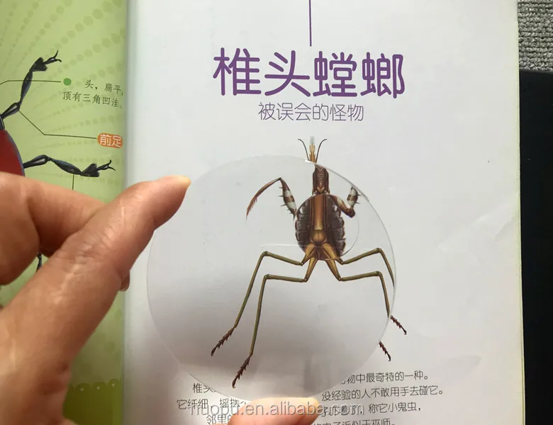 Plastic magnifying glass diameter 75mm biconvex optical lens