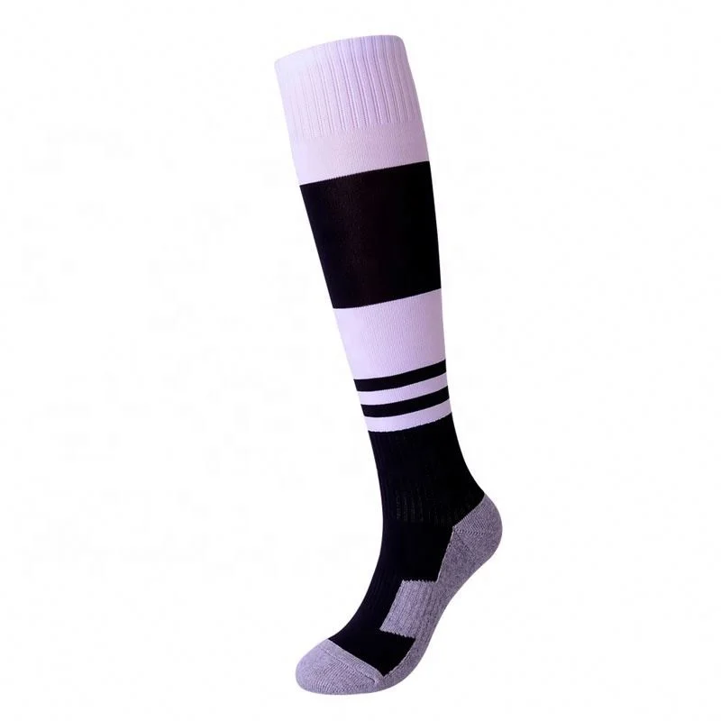 Wholesale Knee High Sports Soccer Breathable kid Compression socks Striped Football children Socks