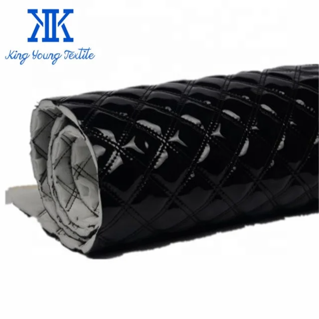 sponge foam wadding laminated quilted vinyl upholstery fabric