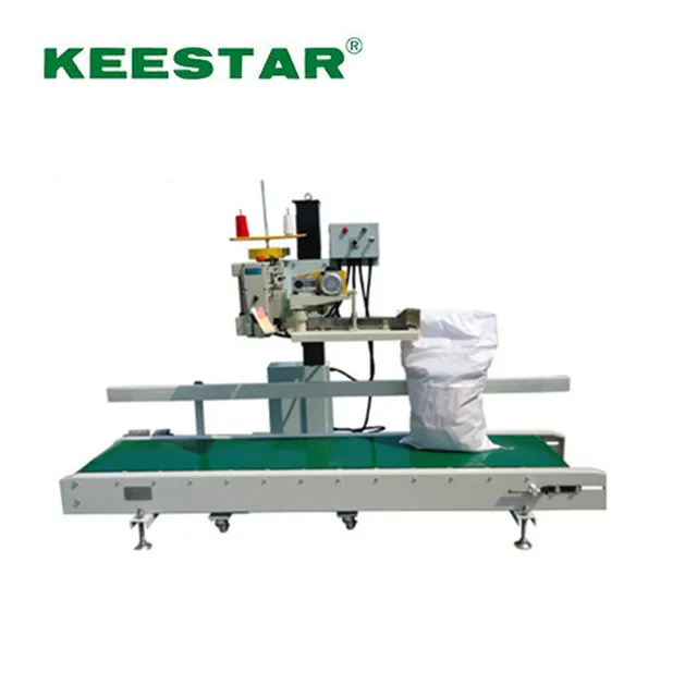 Keestar A1-PB+KH-N9C+CP4900+GK-SB automatic jute/powder/fertilizer bag closing machine system