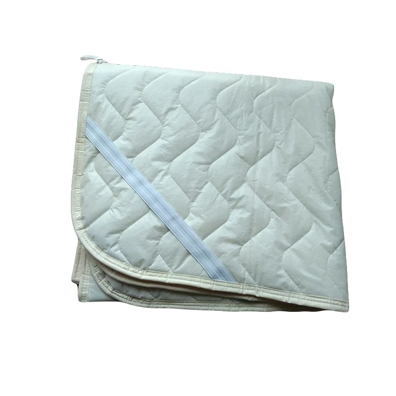 
China factory PE laminated cotton terry waterproof queen mattress protector cover with zipper 