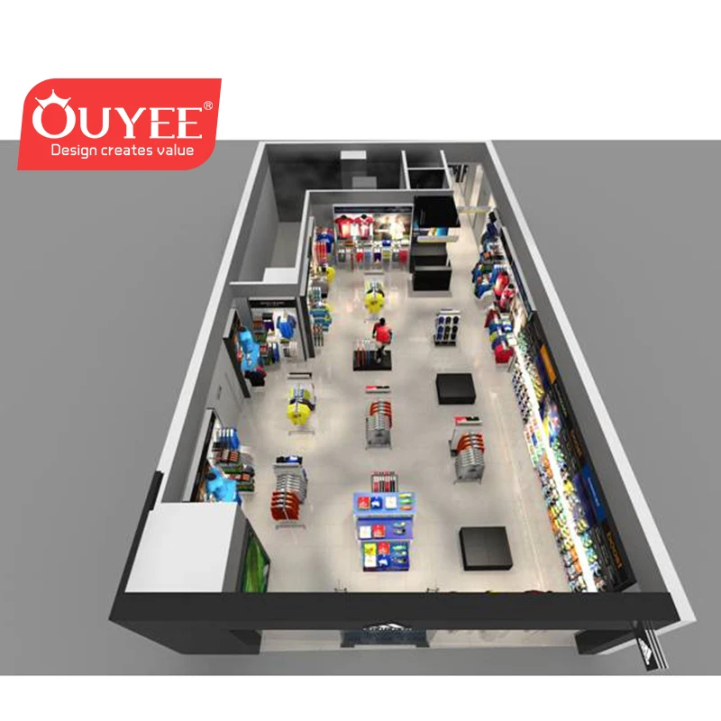 supermarket men clothing showcase wooden clothes hanger stand sports clothes display furniture for cloths case and fittings