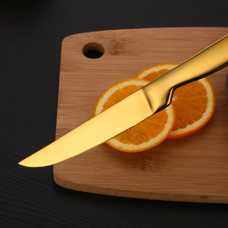 
Multi-purpose colorful stainless steel rose gold plated fruit cheese knife set 