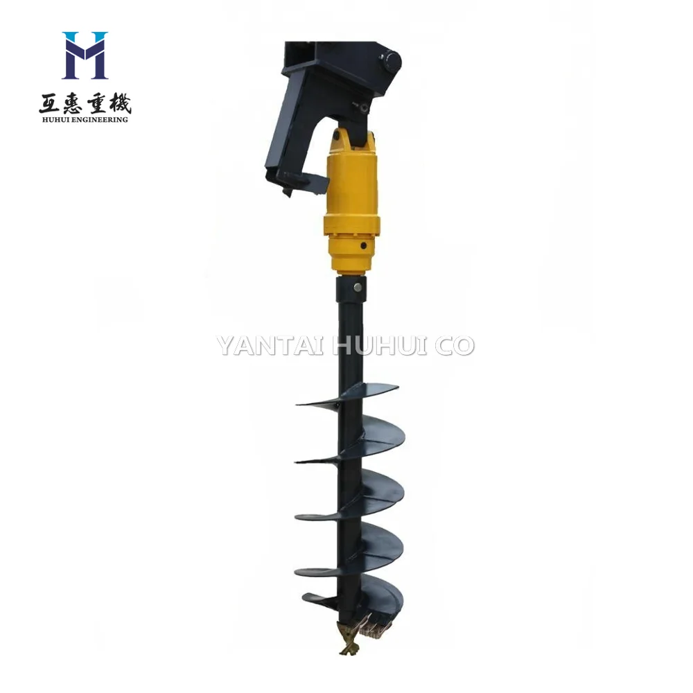 Mini Excavator Earth Auger Attachment / Hydraulic Drill Auger Drive