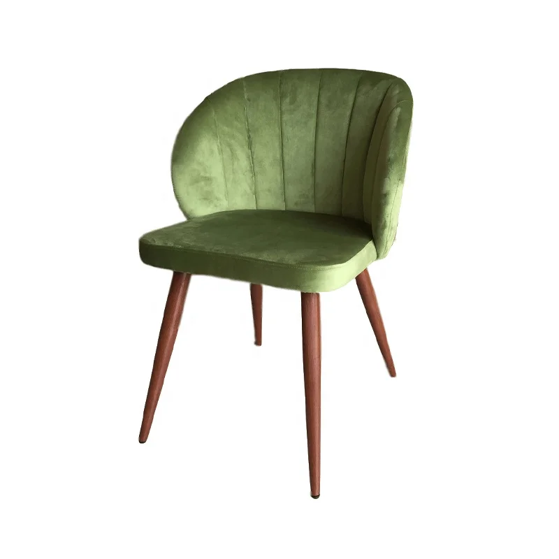 HOT sale dining room furniture modern upholstered  velvet dining chair with metal legs