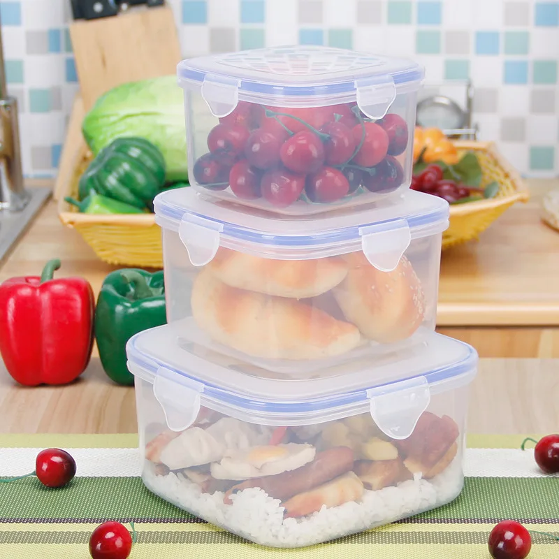 Wholesale New design  Microwave Safe clear Plastic Lunch Boxes disposable High Quality Plastic Lunch Box bento lunch box