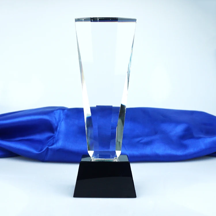 High quality Award cylinder Large Crystal Pillar Trophy