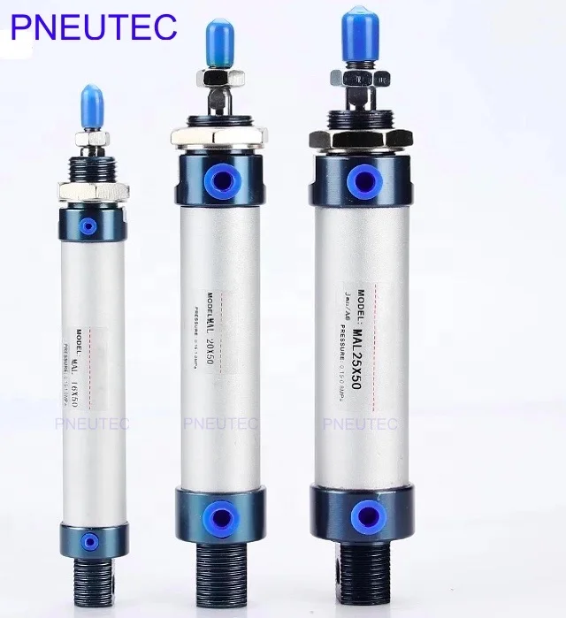 stock AIRTAC Standard MAL/MALJ Mini double shaft Adjustable stroke Aluminum Alloy Pneumatic Air Cylinder for sewing machine