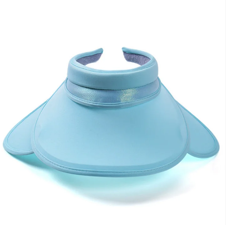 ladies summer uv protection hat brim with sliding panels elastic visor cap
