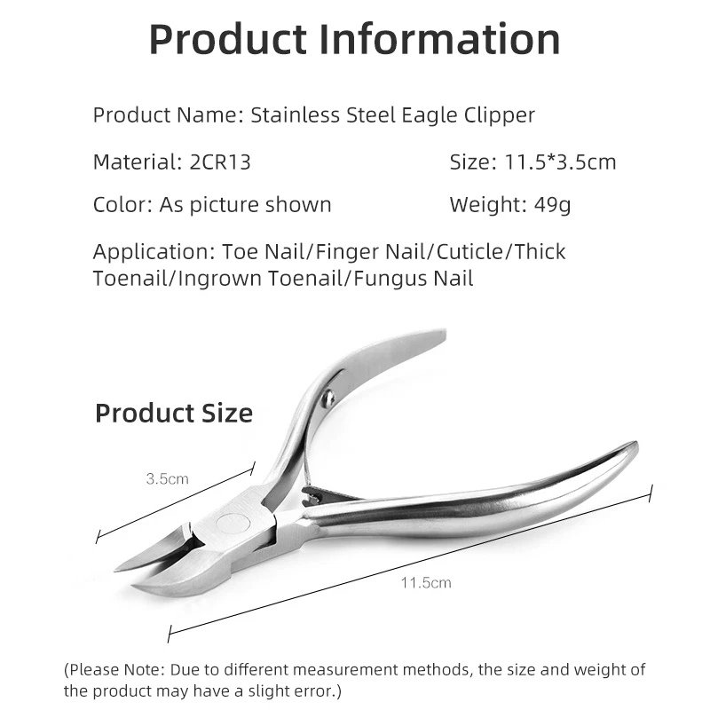 Stainless Steel Thick Toenail Nipper Finger Dead Skin Cuticle Scissor Pro Paronychia Chiropody Podiatry Ingrown Toe Nail Clipper