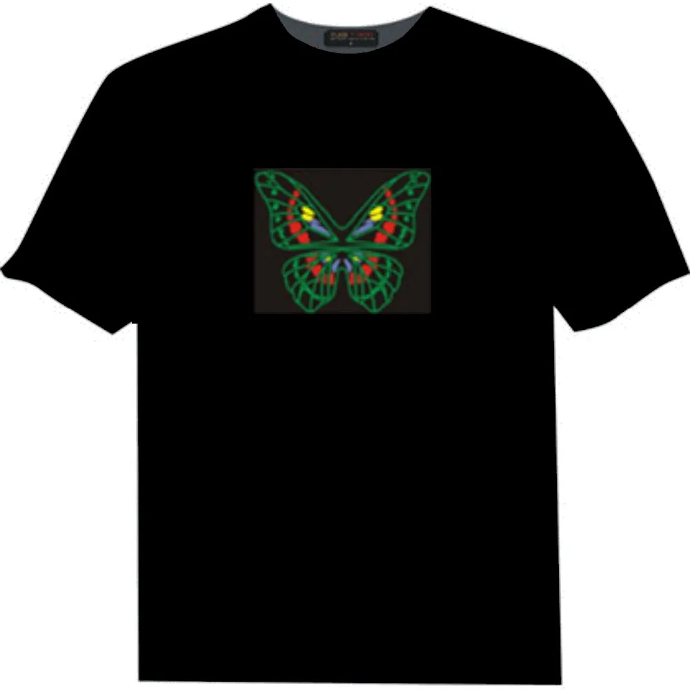Party/Sports custom el panel flashing T-shirt