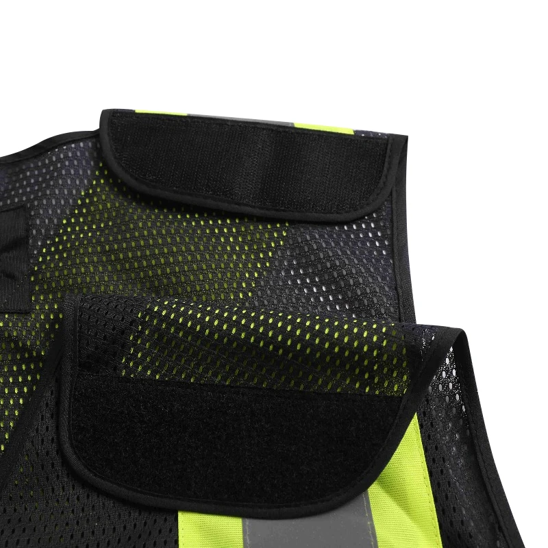 Черная серия ANSI класс 2 защитный жилет из ткани безопасности Hi Viz