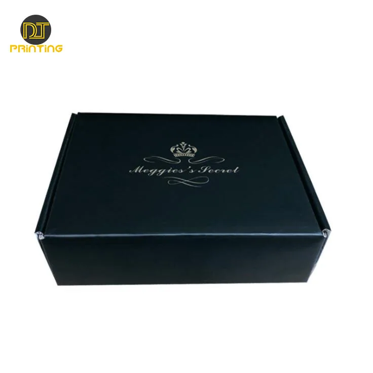 New Arrival Black Corrugated Paper Box Packaging with Own Logo