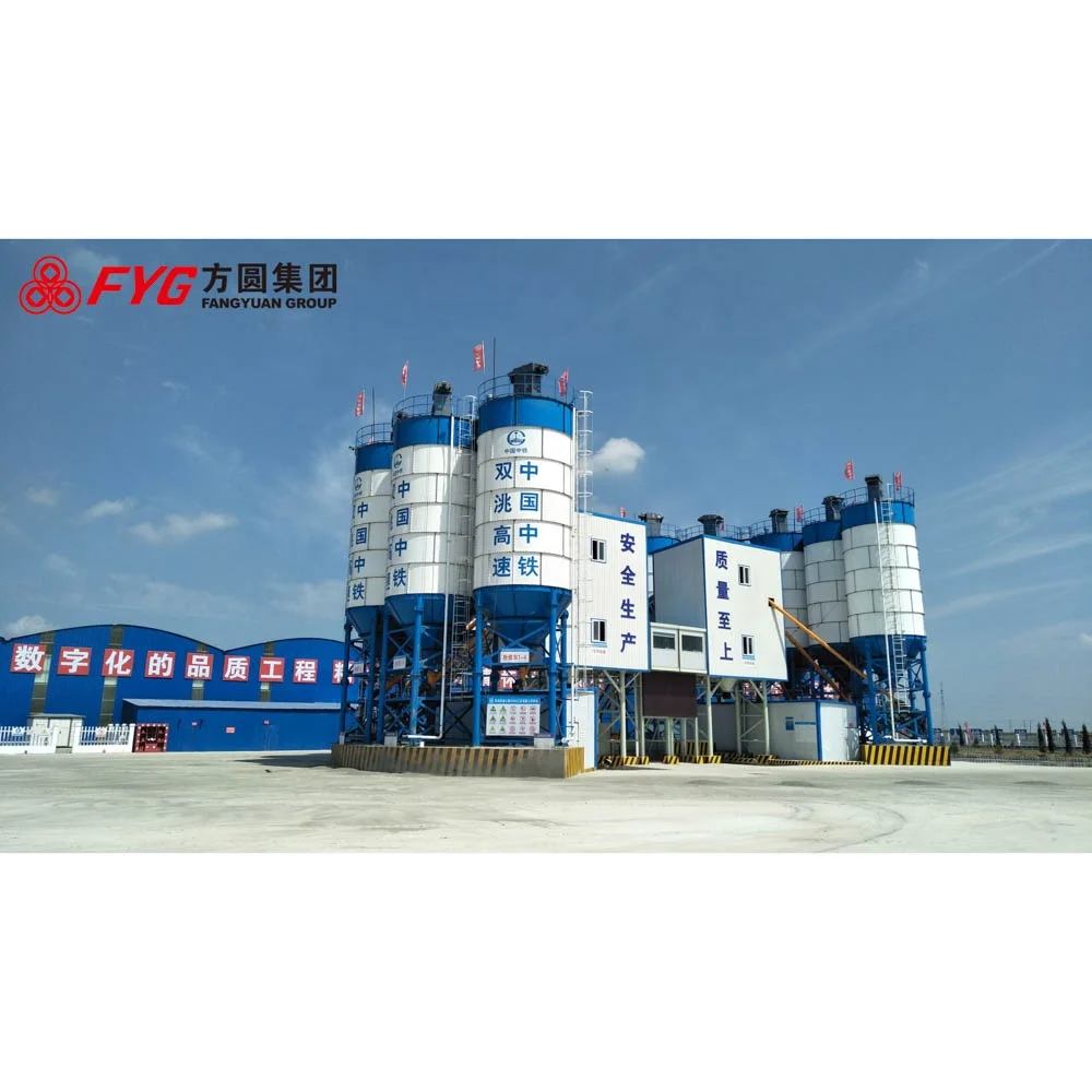 HZS120 mobile cement concrete mixing plant station