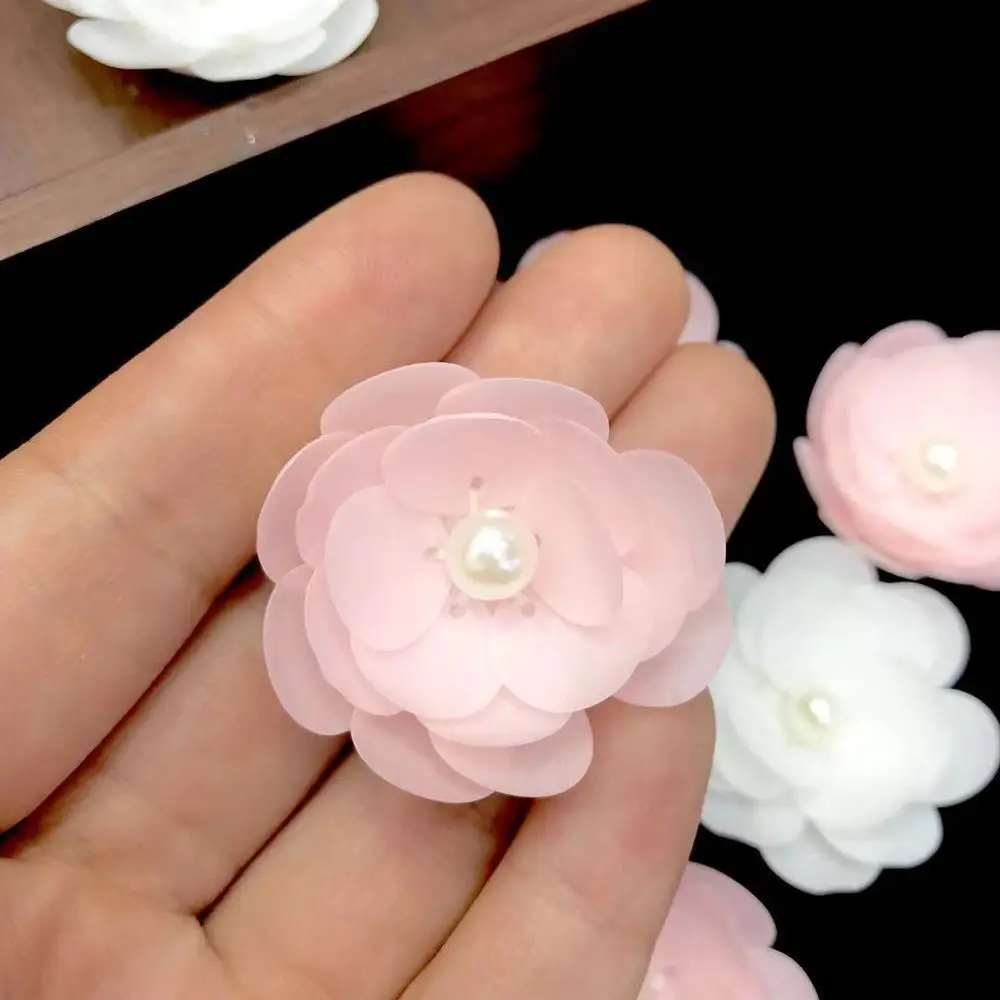 3d rhinestones clothing art decoration floral handmade  sequin flower