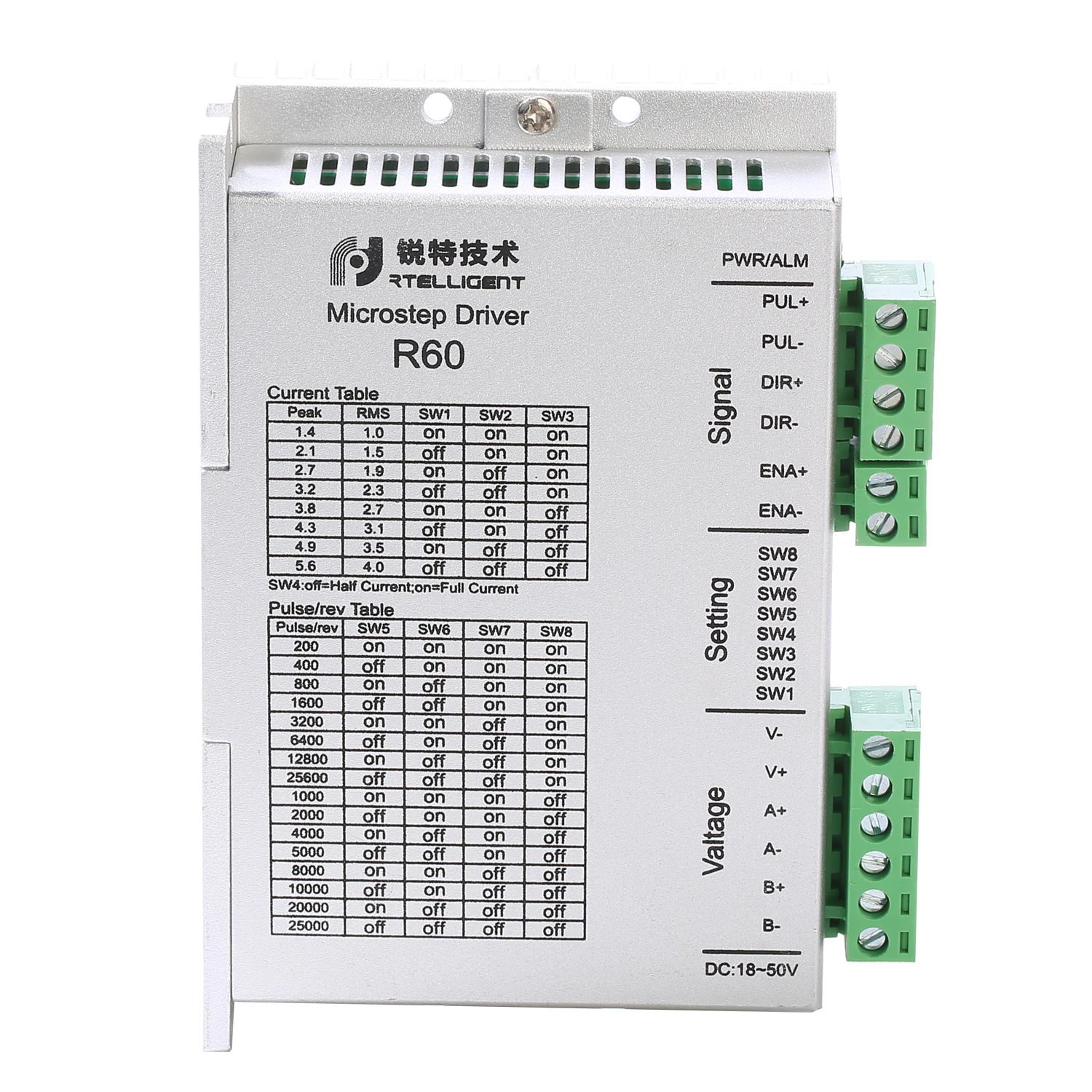 R60  High performance digital 2-phase dc 24V-50V stepper motor driver for Nema 23/24 Motor